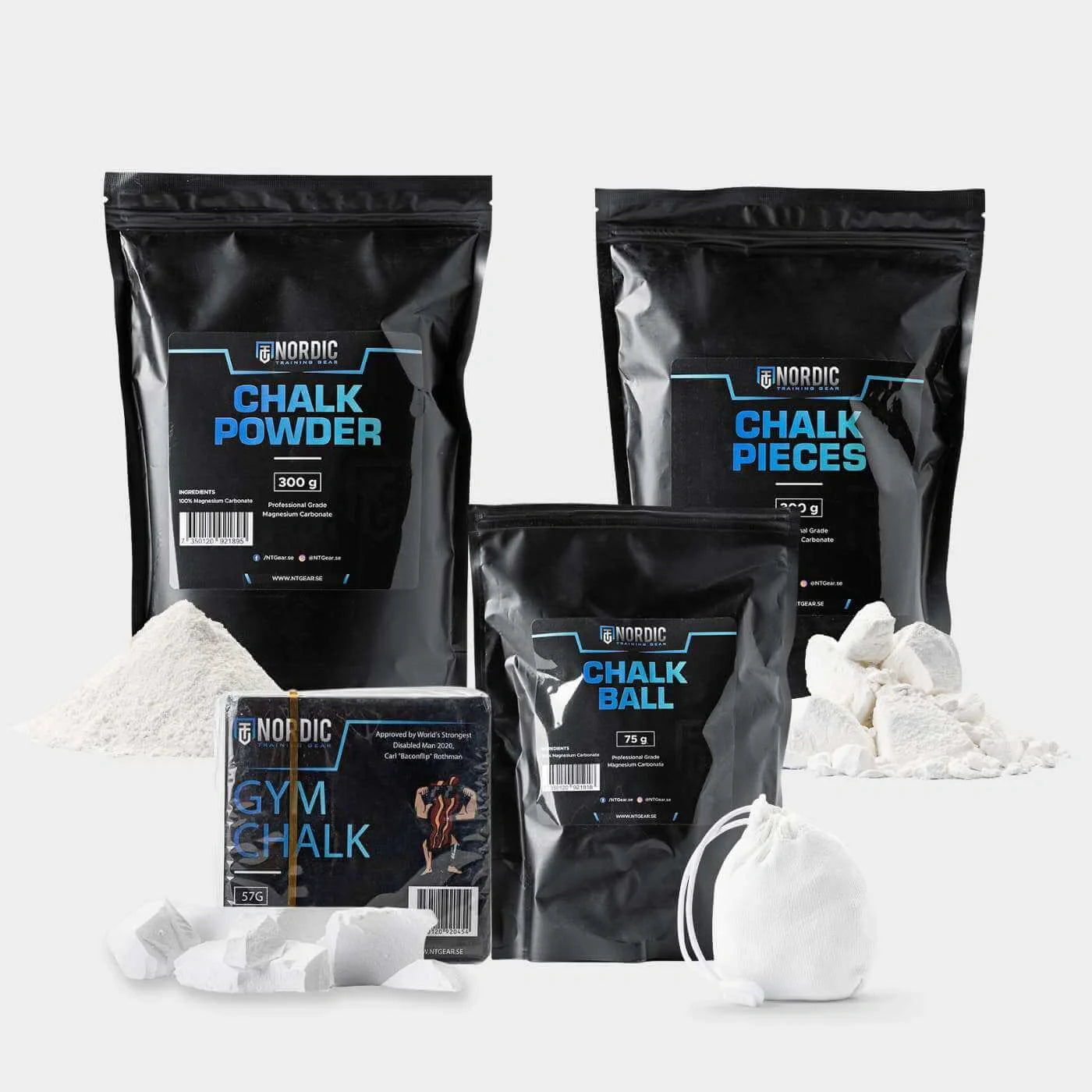 Chalk as block & powder
